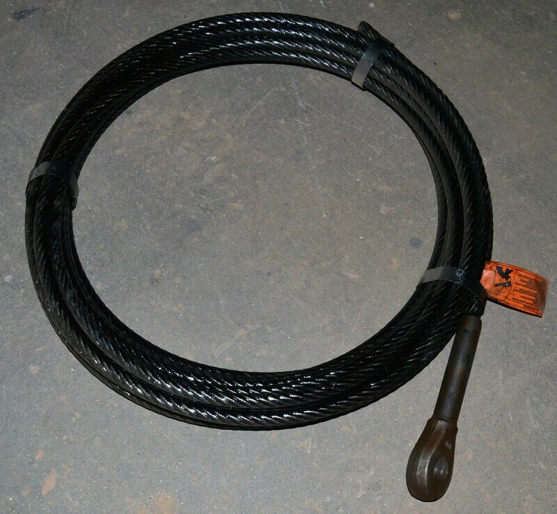 Wire 5.8x 92&#39; 826 IWRC Galv CW  Socket one end  (38)