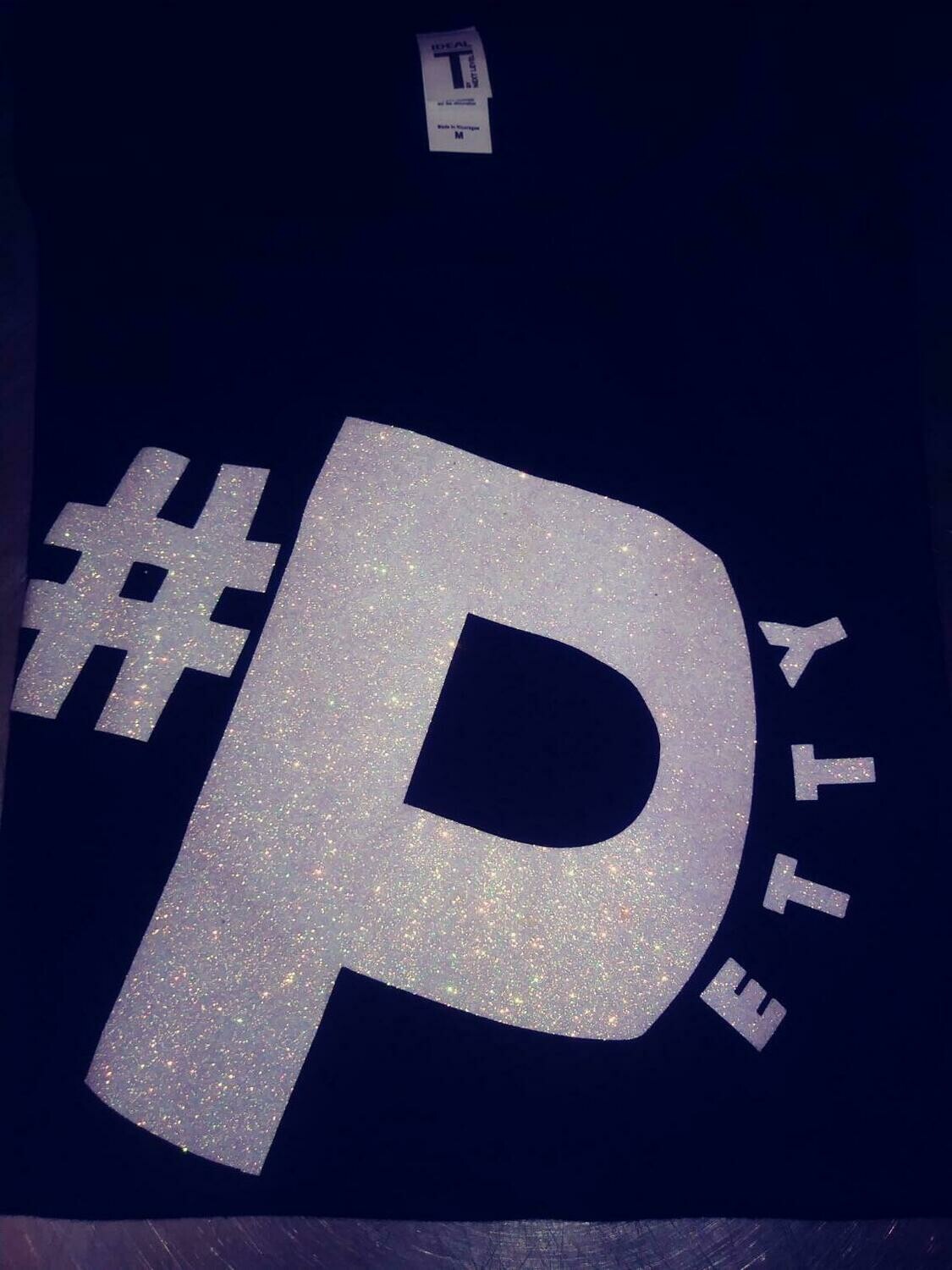 Black Petty T with Pink Logo