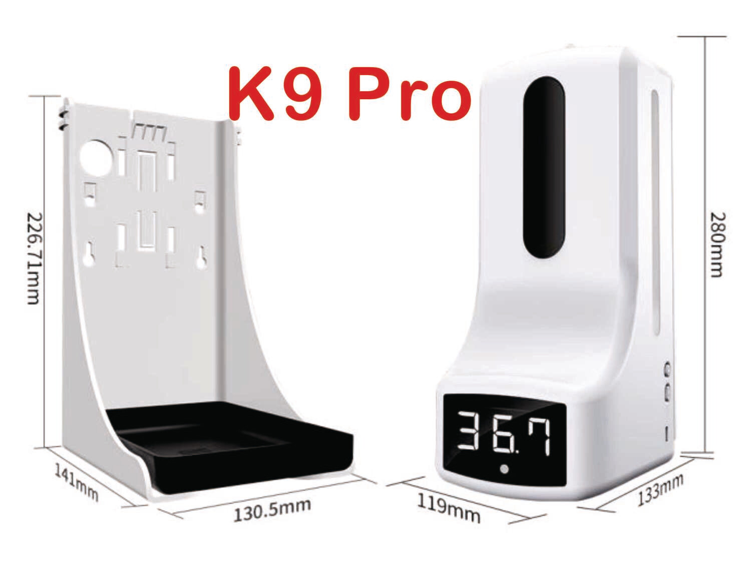 K9 Pro 2 in 1 Infrared Thermometer & Hand Sanitizer Dispenser