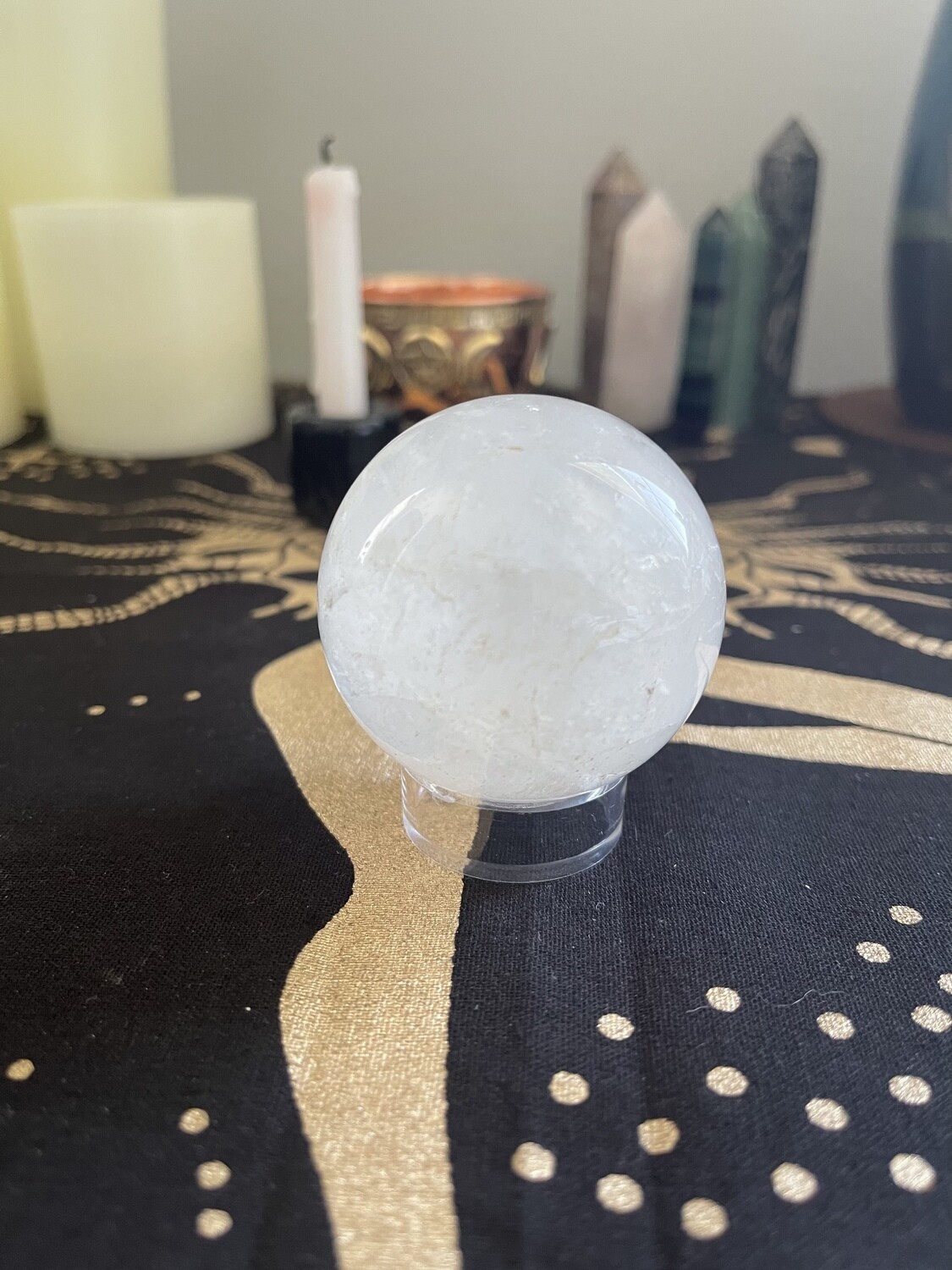 Large Milky quartz sphere