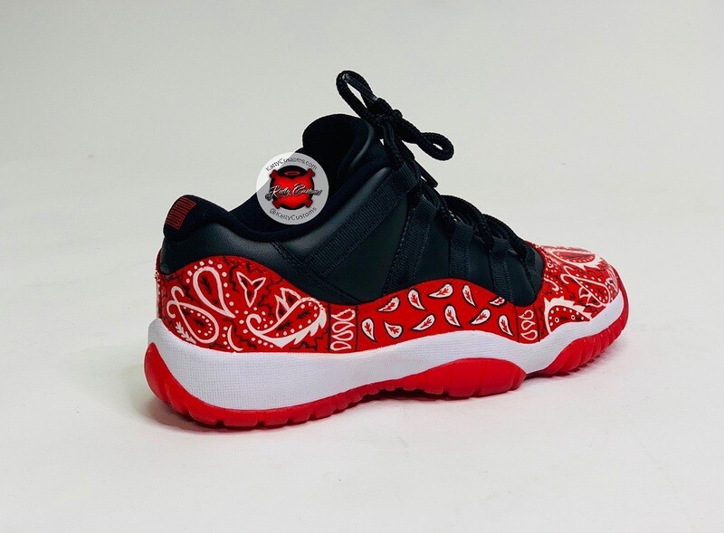 Red Paisley Jordan 11 Low