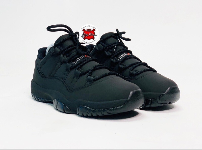 Matte Black Jordan 11 Low