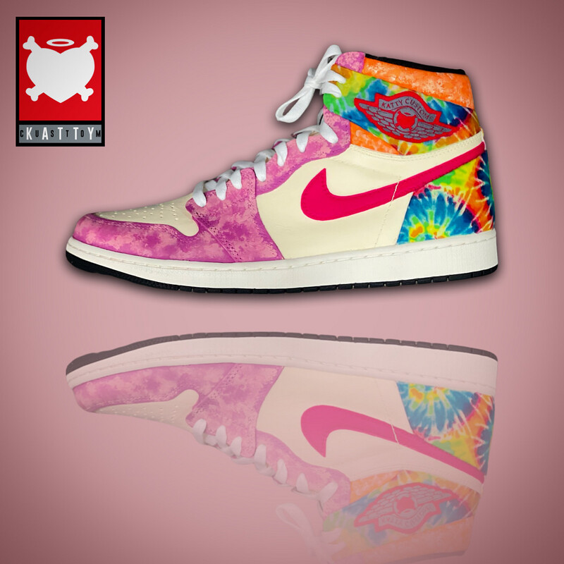 Pink Tie Dye Jordan 1 High