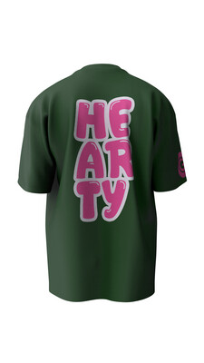 Green/Pink “HEARTY” T-Shirt