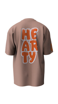 Tan/ Orange “HEARTY” T-Shirt
