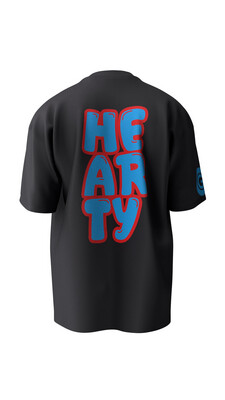 Black/ Light Blue “HEARTY” T-Shirt