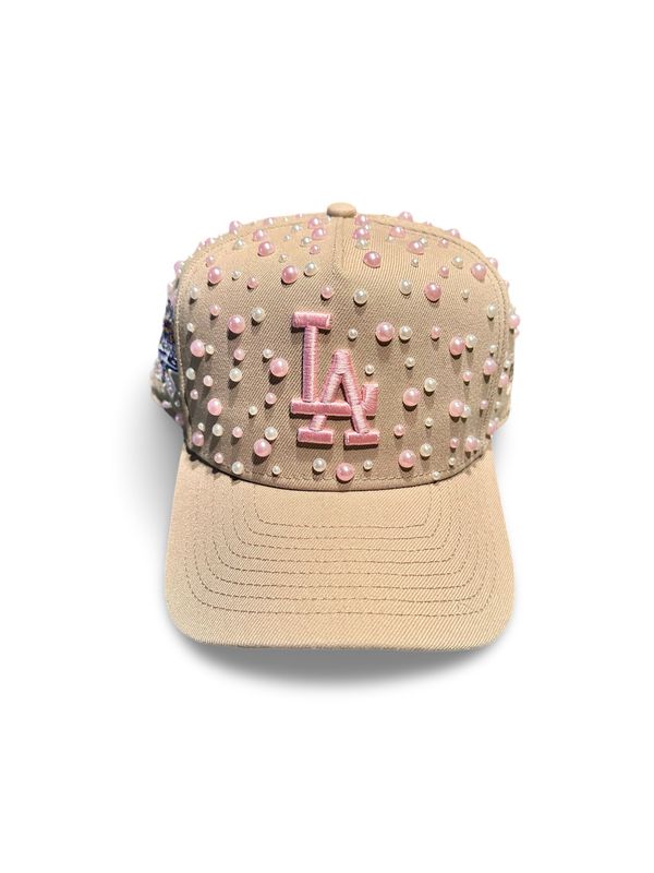 Tan & Pink LA Pearl Hat