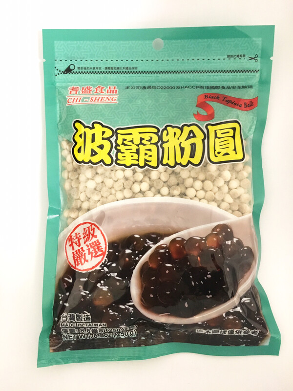 CHI SHENG BLACK TAPIOCA BALLS 12X250G