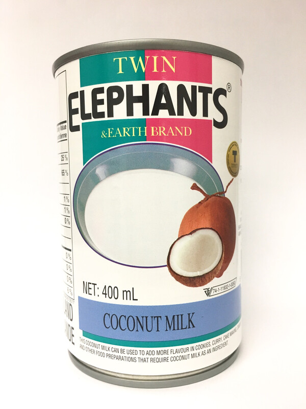 TWIN ELEPHANTS COCONUT MILK 24X400ML