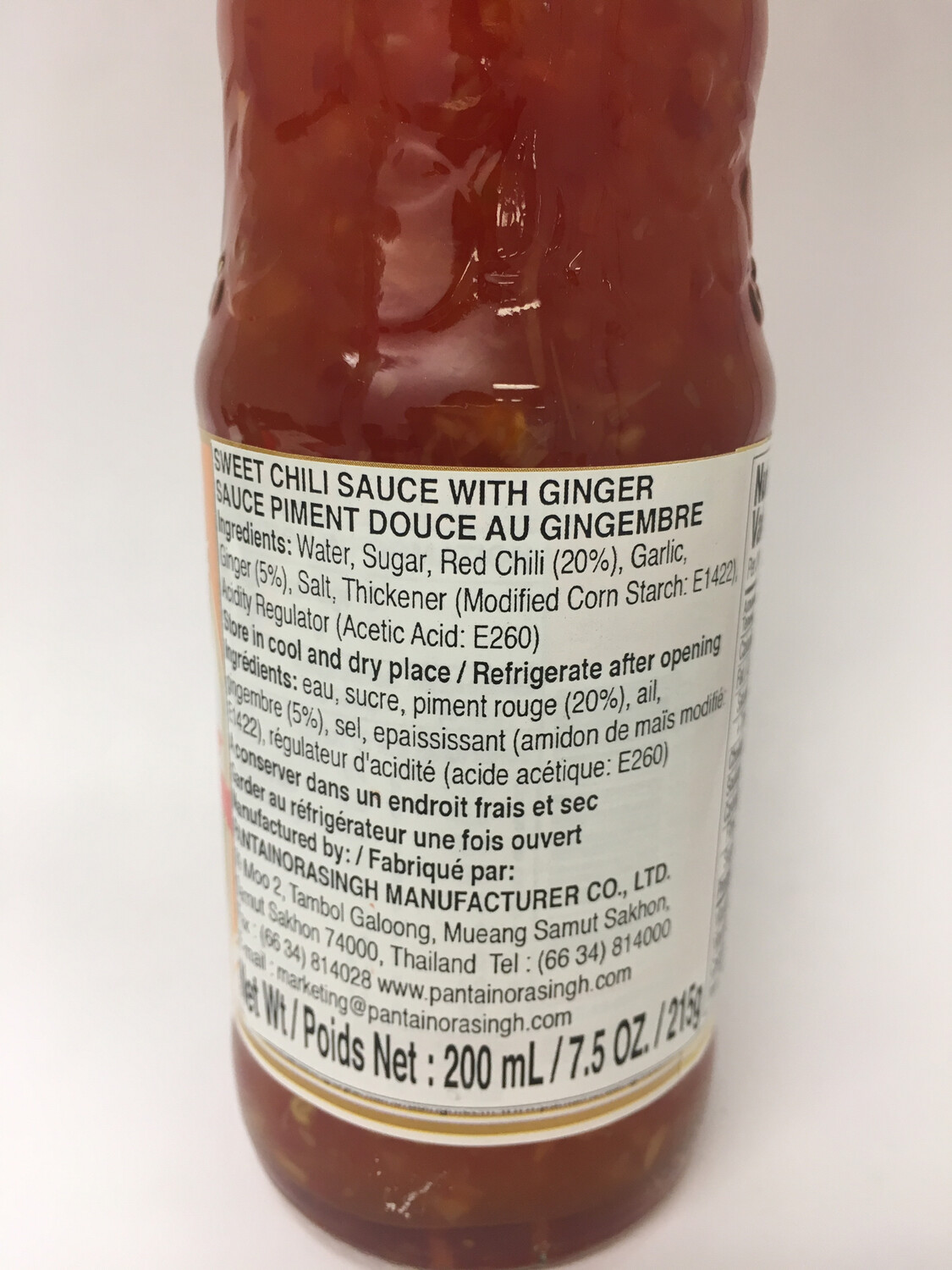 PANTAI SWEET CHILI SAUCE WITH GINGER 12X200ML