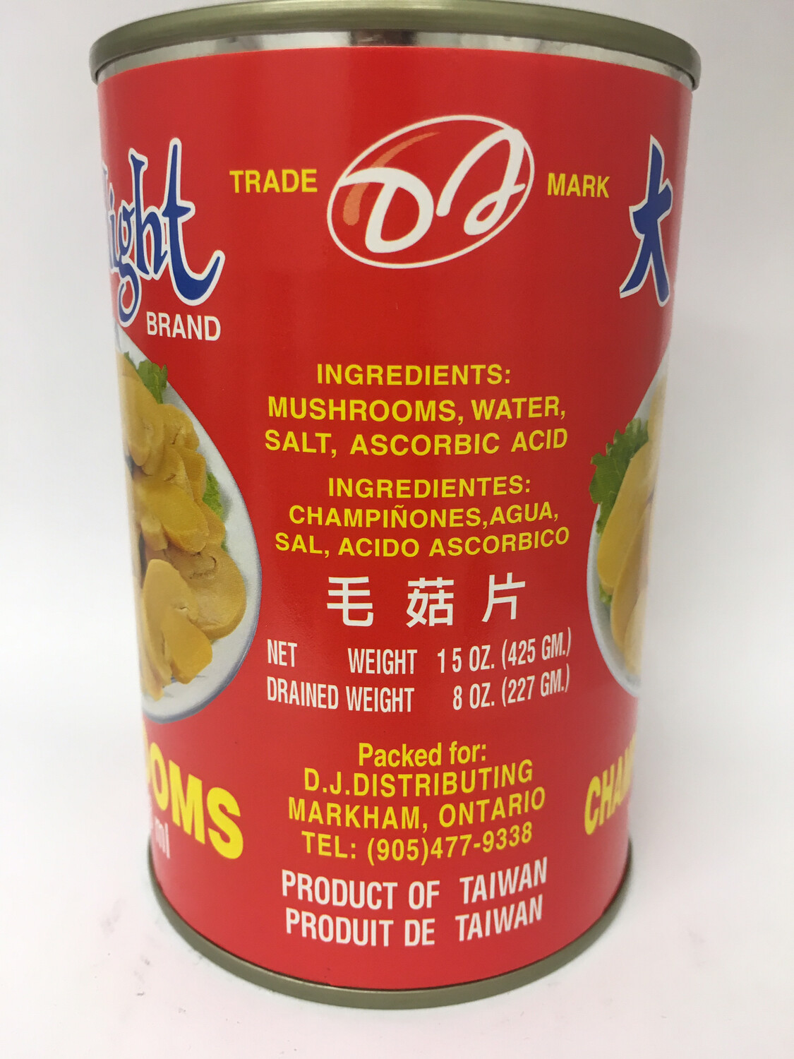 CHINA DELIGHT MUSHROOM SLICES 24X14OZ