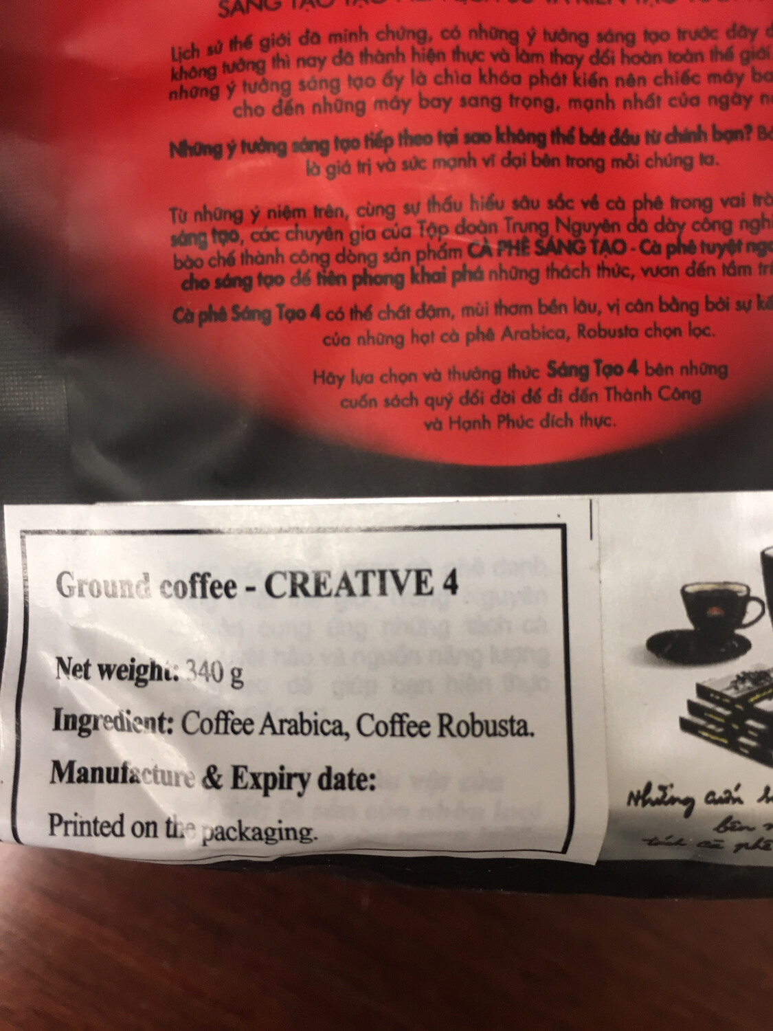 TRUNG NGUYEN CREATIVE COFFEE 4 30X340G