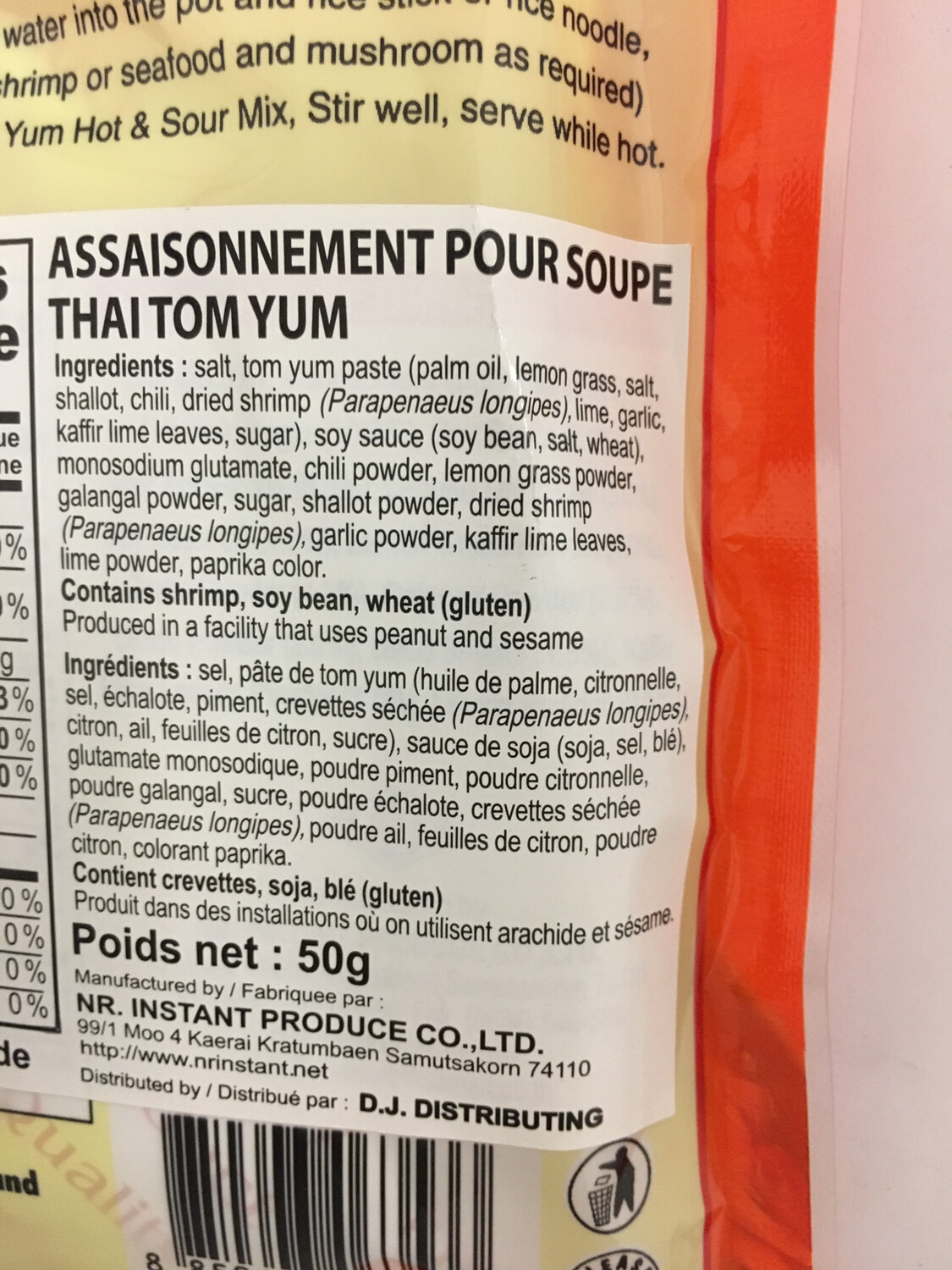 LEE THAI TOM YUM HOT &amp; SOUR MIX 48X50G