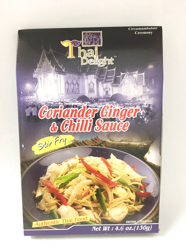 THAI DELIGHT CORIANDER GINGER AND CHILI SAUCE 24X130G