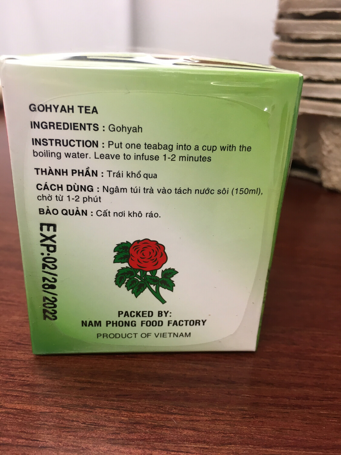 GOHYAH TEA BAGS 24BOXES X 25BAGS X 2G