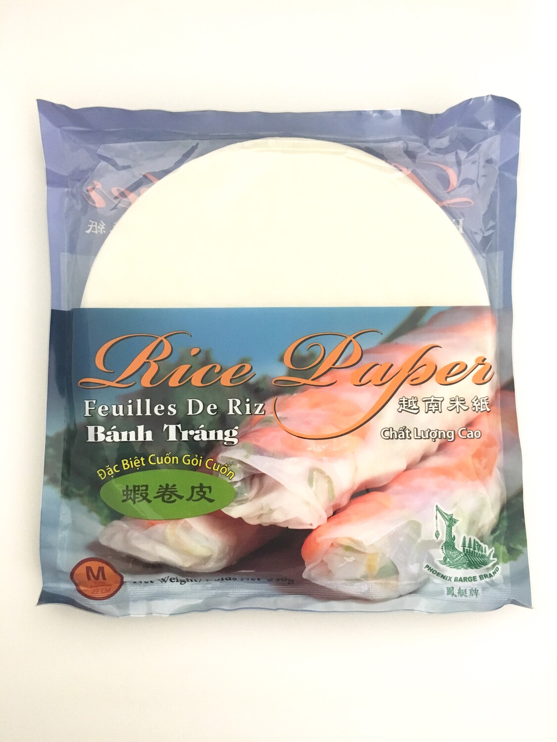 PHOENIX BARGE BRAND RICE PAPER FOR FRESH ROLL 30X340G
