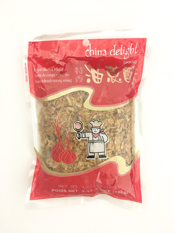 CHINA DELIGHT FRIED SHALLOT SLICED 100X100G