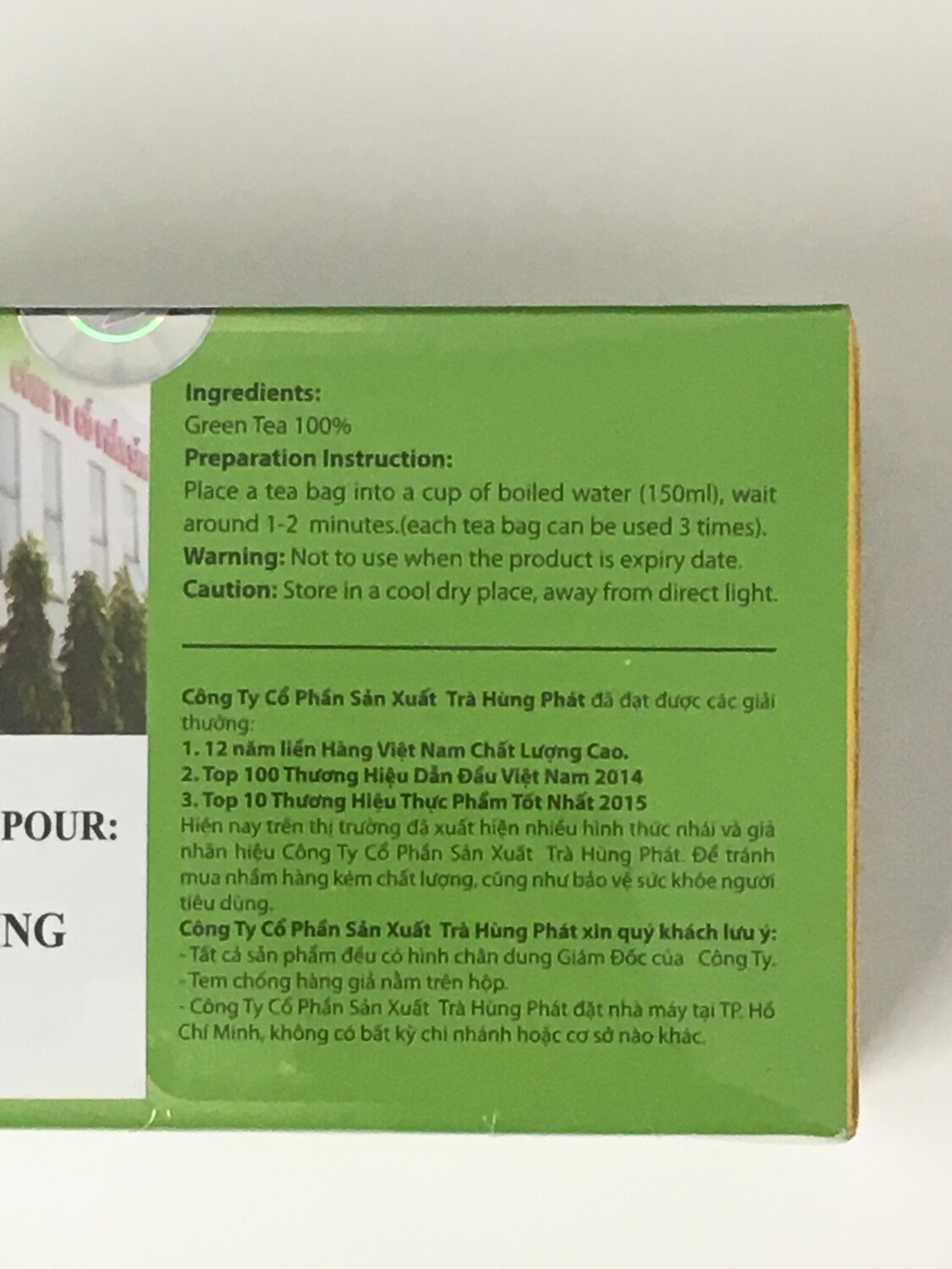 HUNG PHAT GREEN TEA (TRA XANH) 25BAGSX2G