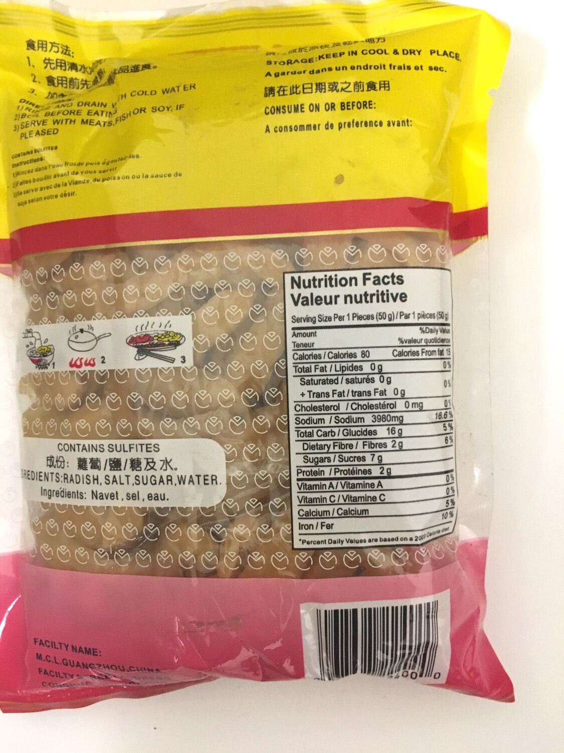 SALTED RADISH 50X400G