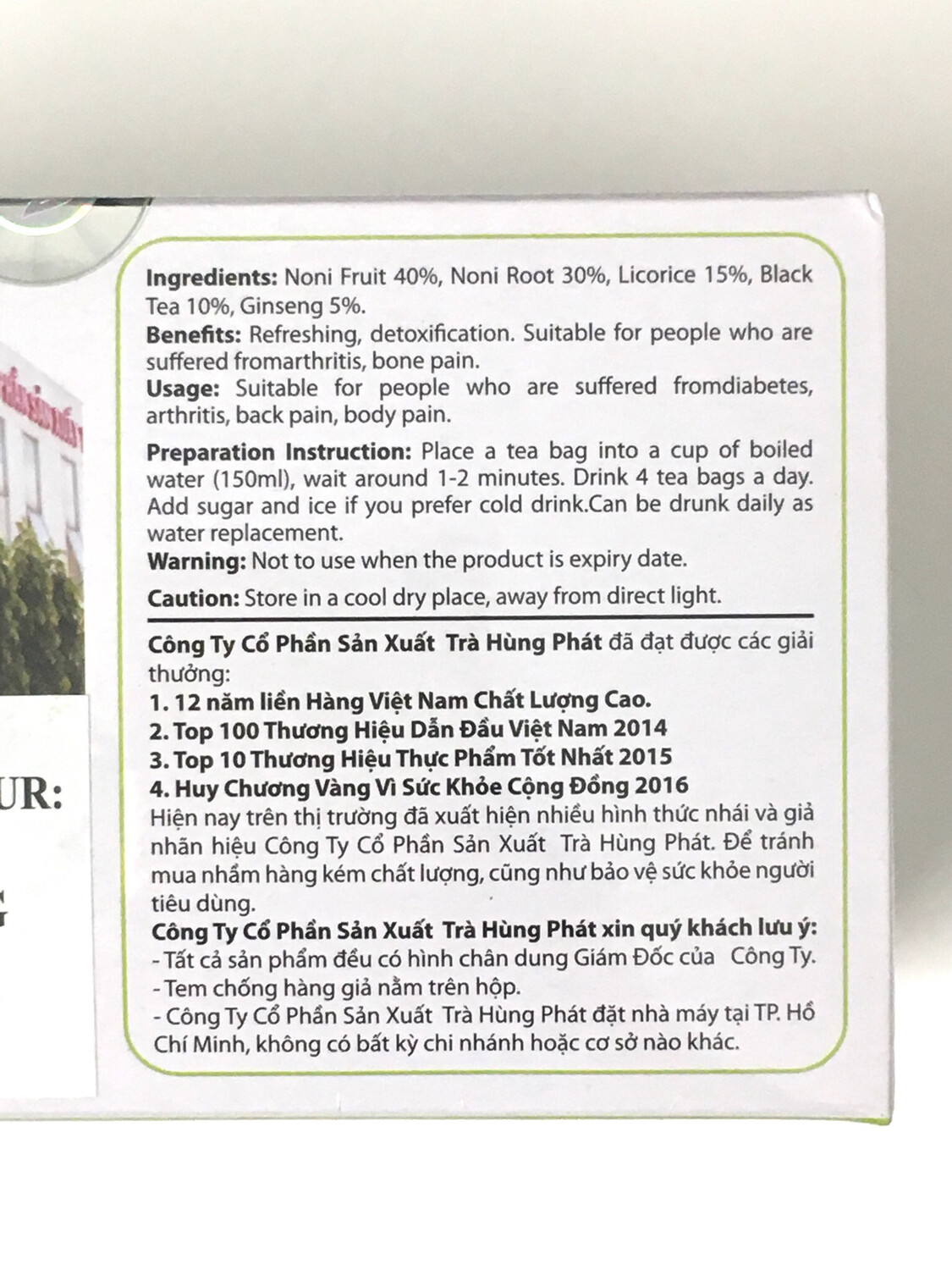 HUNG PHAT NONI TEA TRA TRAI NHAU 25BAGSX2G