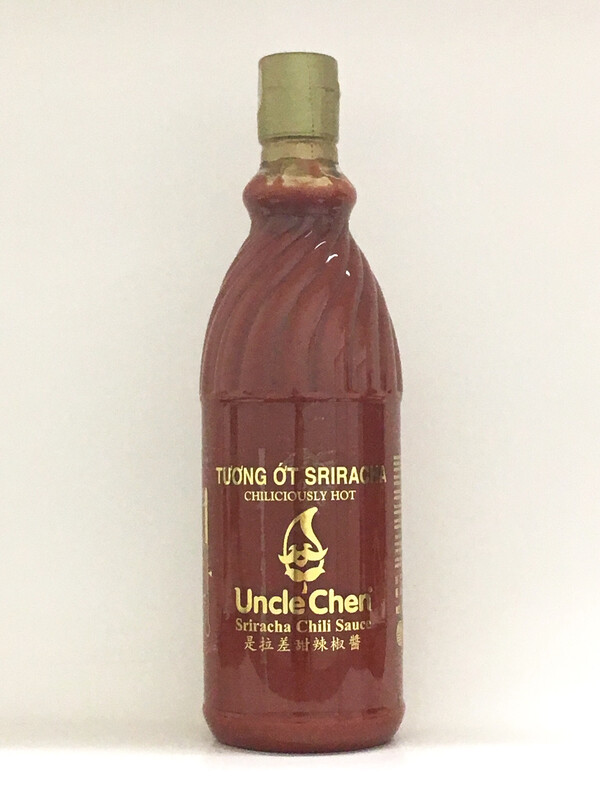 UNCLE CHEN EXTRA HOT SRIRACHA CHILI SAUCE 12X28OZ
