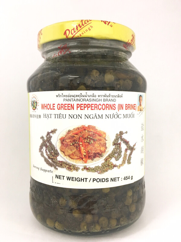 PANTAI WHOLE GREEN PEPPERCORNS (IN BRINE) 24X454G