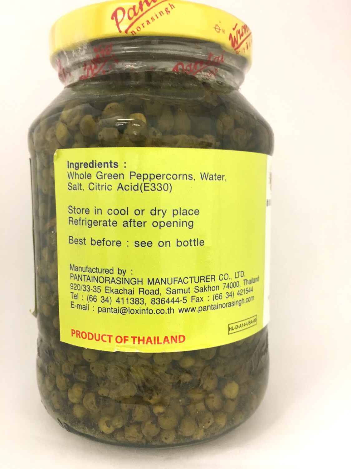 PANTAI WHOLE GREEN PEPPERCORNS (IN BRINE) 24X454G