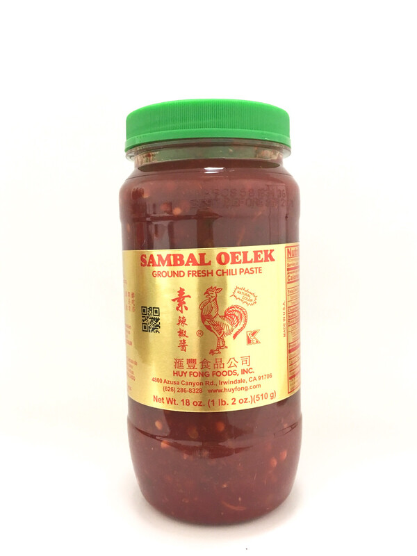 HUYFONG SAMBAL OELEK GROUND FRESH CHILI PASTE 12X18OZ