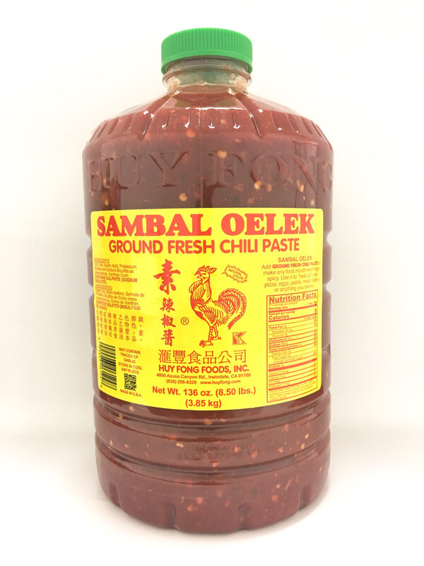 HUYFONG SAMBAL OELEK GROUND FRESH CHILI PASTE 3X1GAL