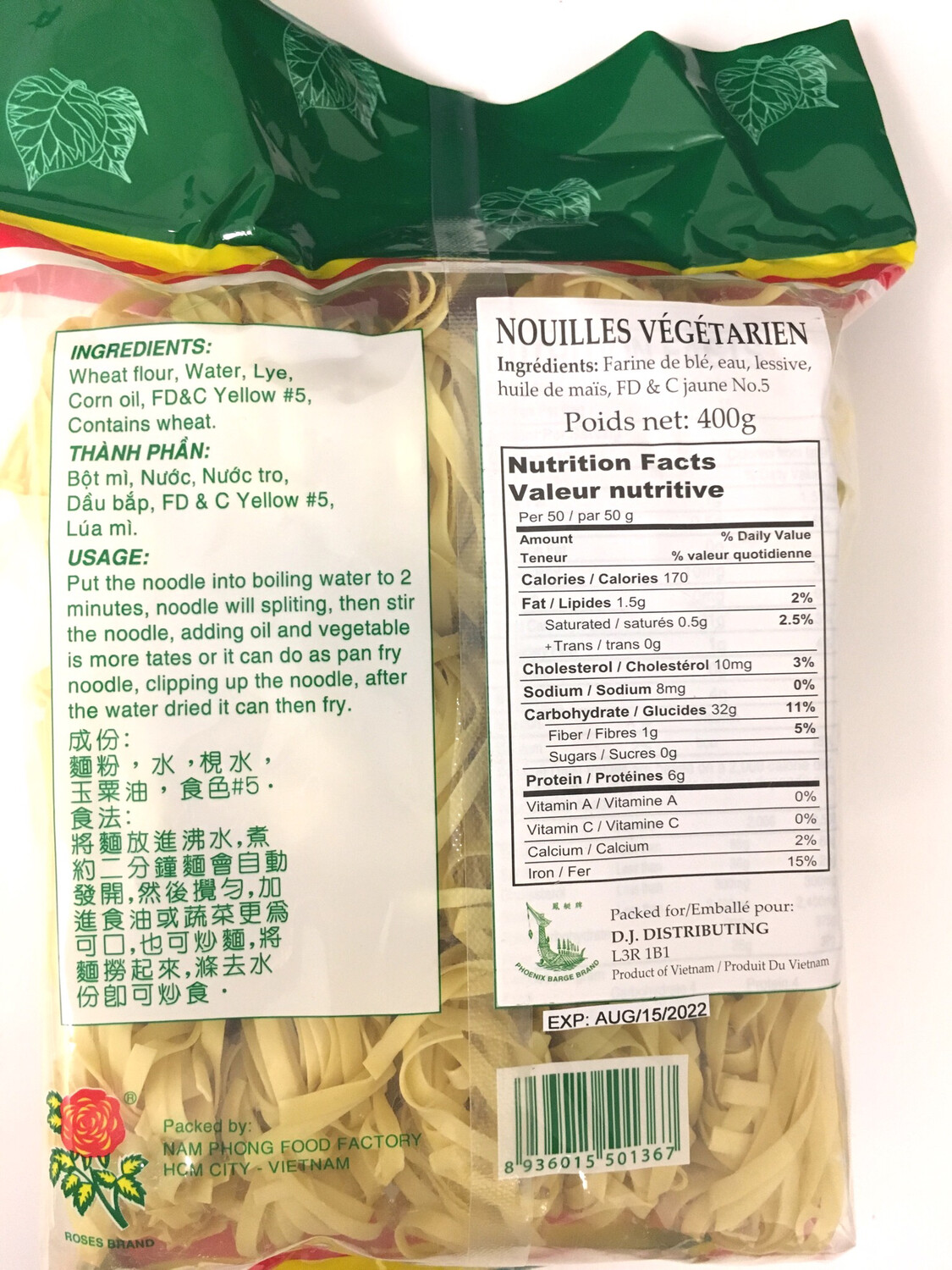 VEG DRIED NOODLES (L) 20X14OZ