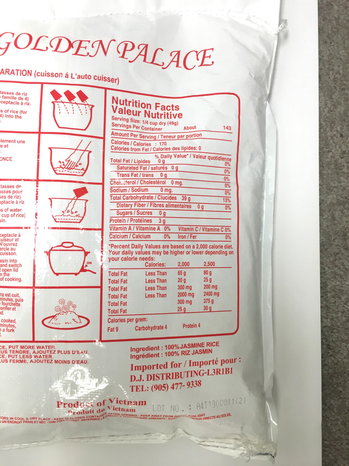 GOLDEN PALACE JASMINE RICE 7KG