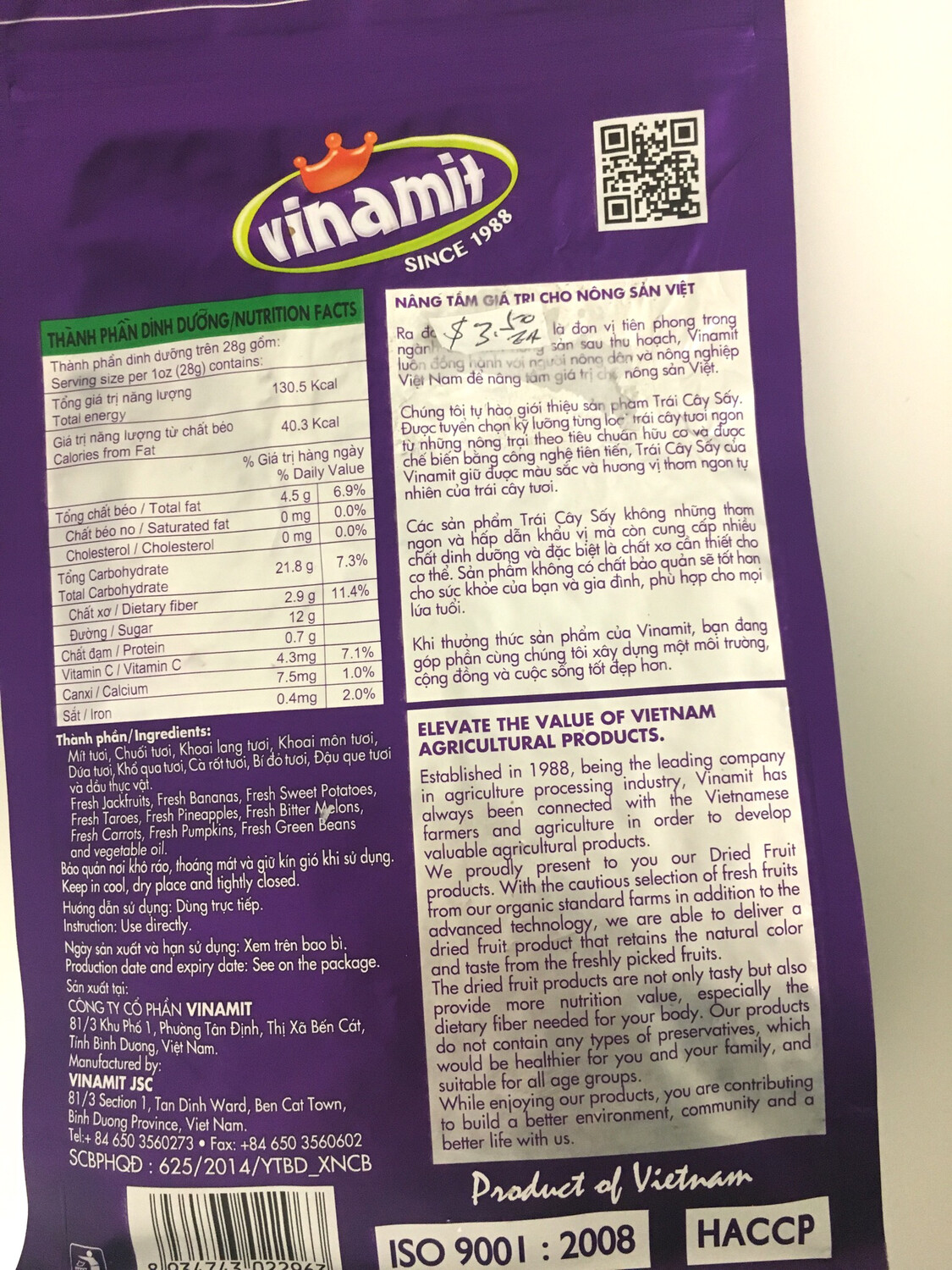 VINAMIT MIXED CHIPS 20X250G