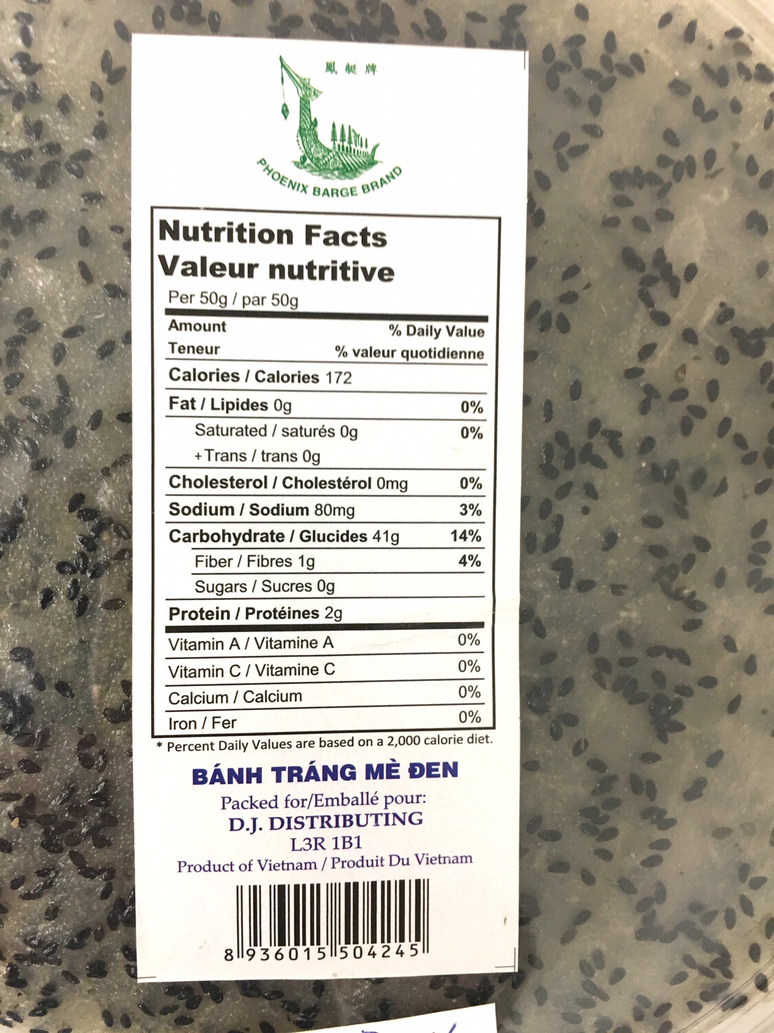 PHOENIX RICE CRACKER WITH BLACK SESAME 24X250G