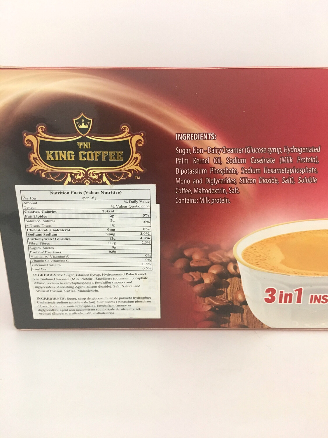 TNI KING COFFEE 3IN1 (BOX) 24X320G