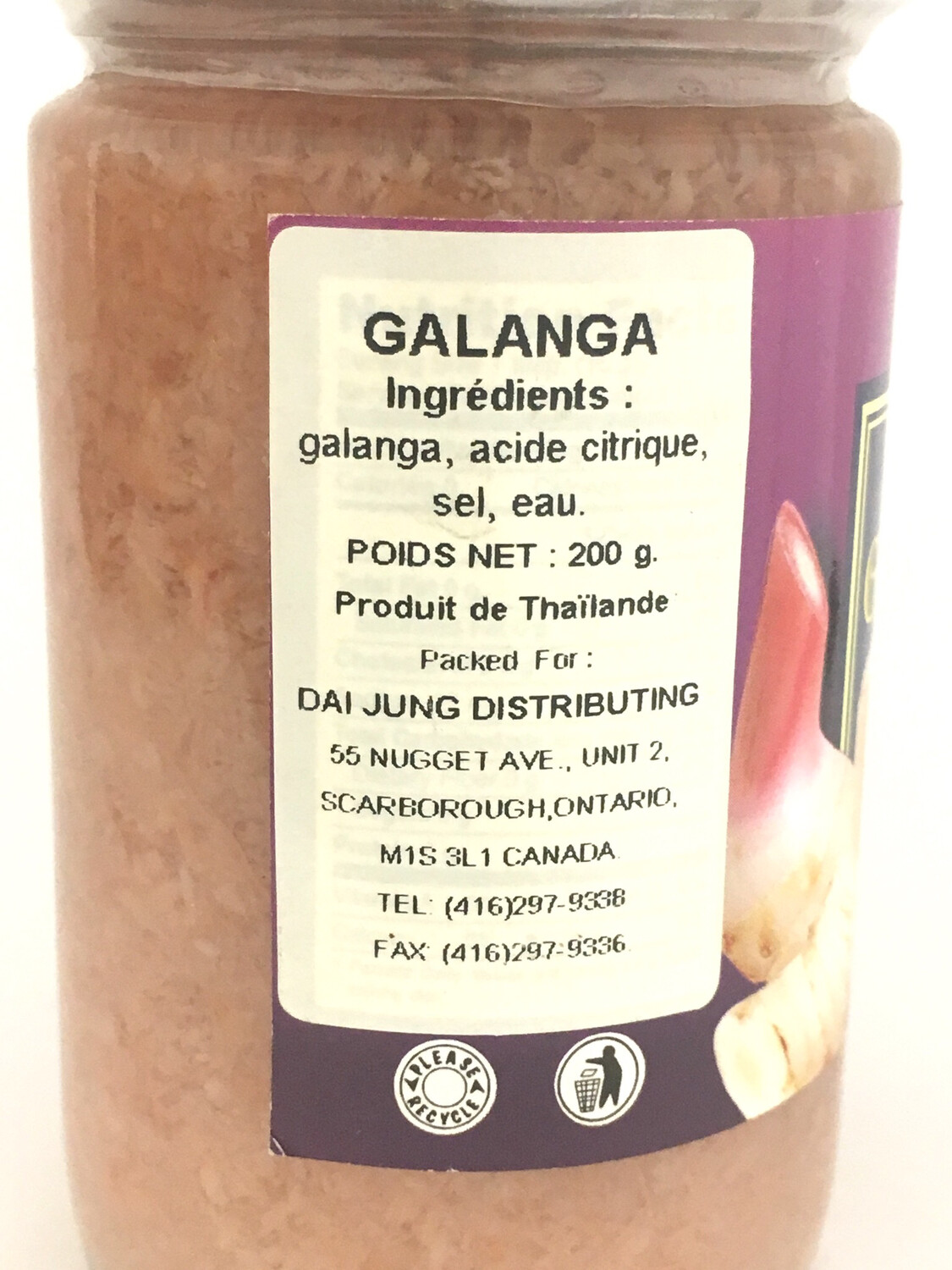 LEE GALANGA FROM FRESH RHIZOMES 24X200G