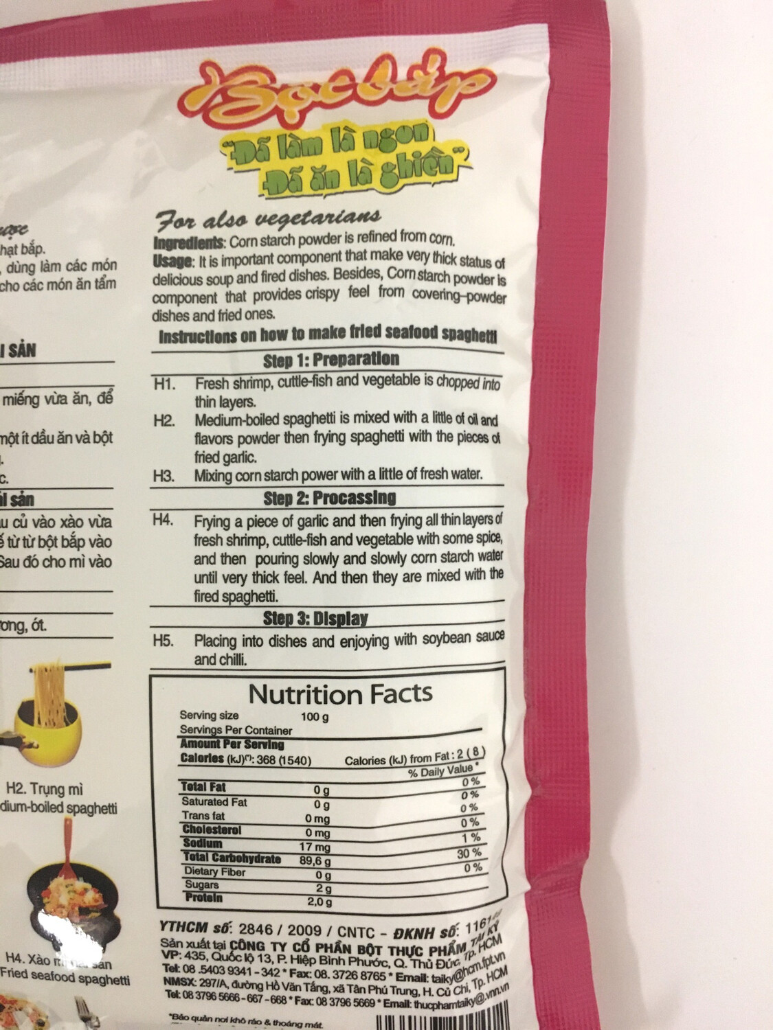 TAI KY CORN STARCH 20X150G