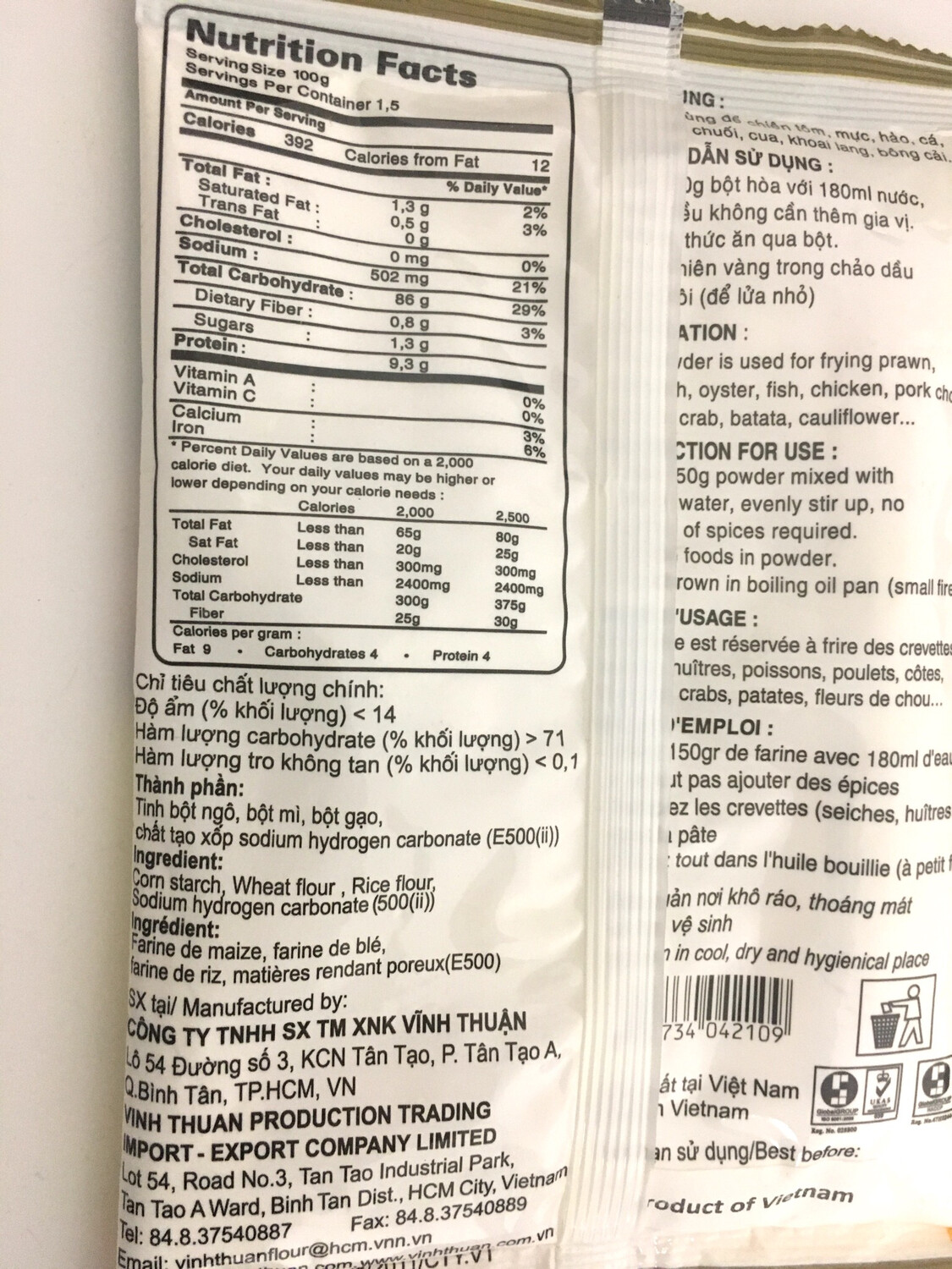 VINH THUAN FRIED POWDER MIX 60X150G