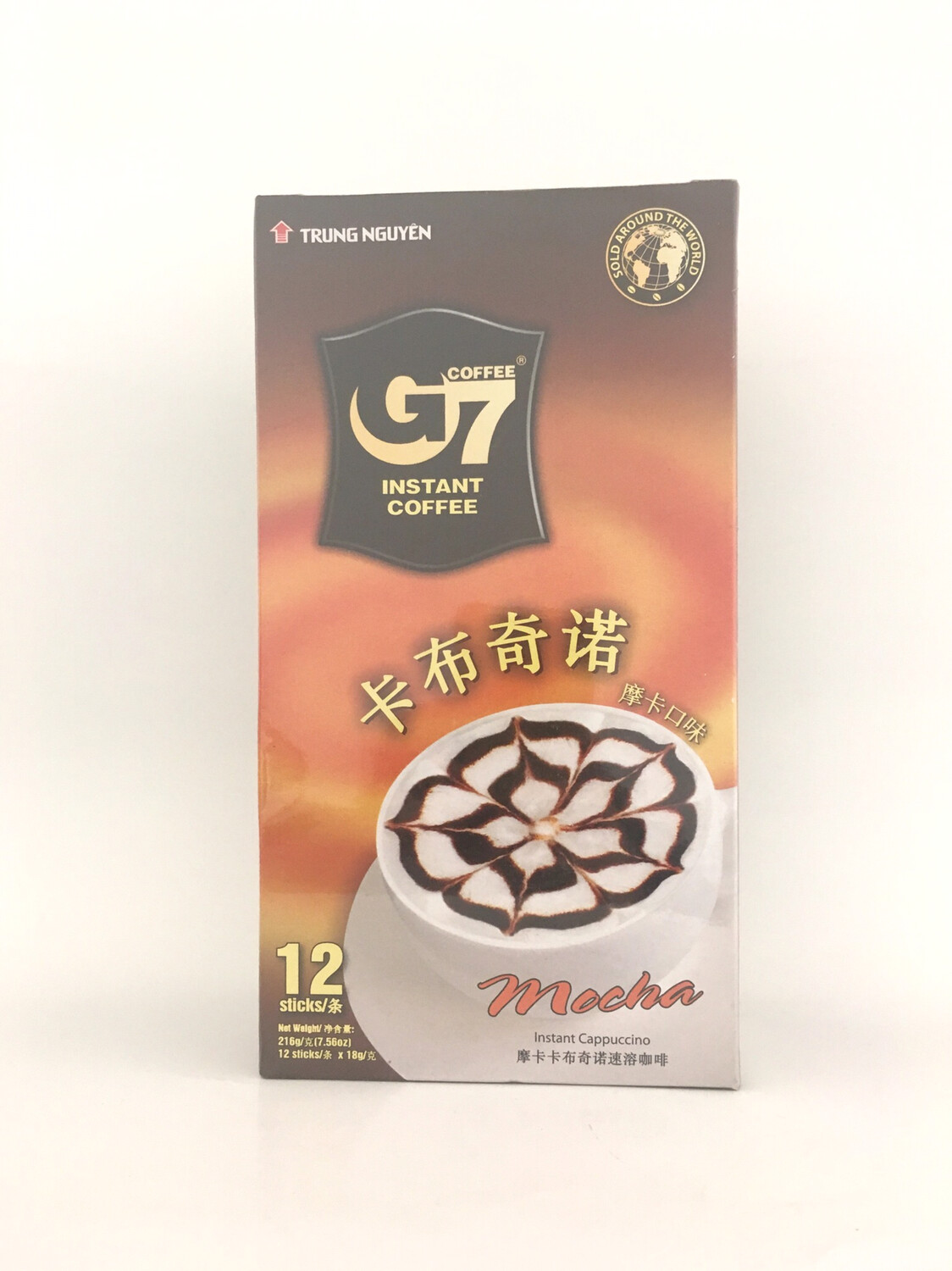 TRUNG NGUYEN G7 INSTANT COFFEE CAPPUCCINO - MOCHA 24X216G