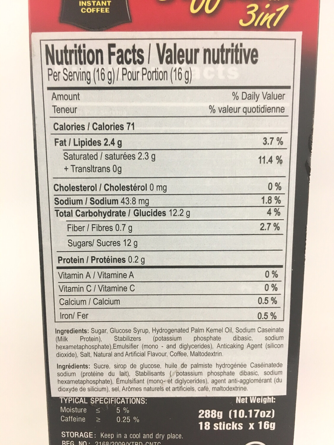 TRUNG NGUYEN G7 INSTANT COFFEE 24X288G
