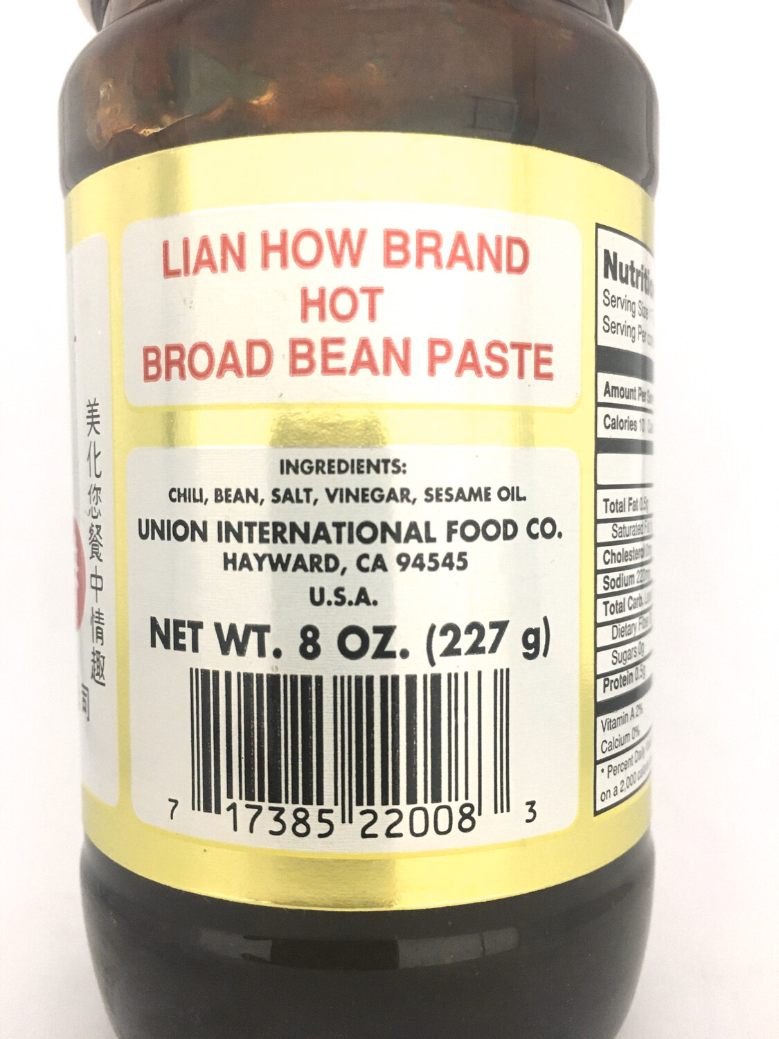 LIAN HOW BRAND HOT BROAD BEAN PASTE 24X8OZ