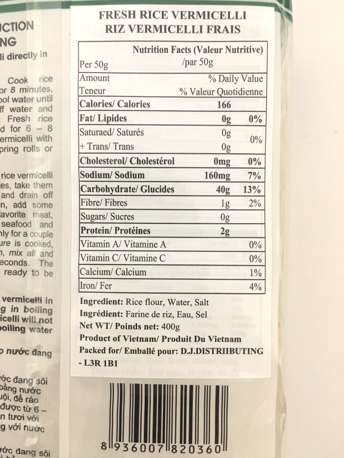 3 CAYTRE FRESH RICE VERMICELLI 30X400G