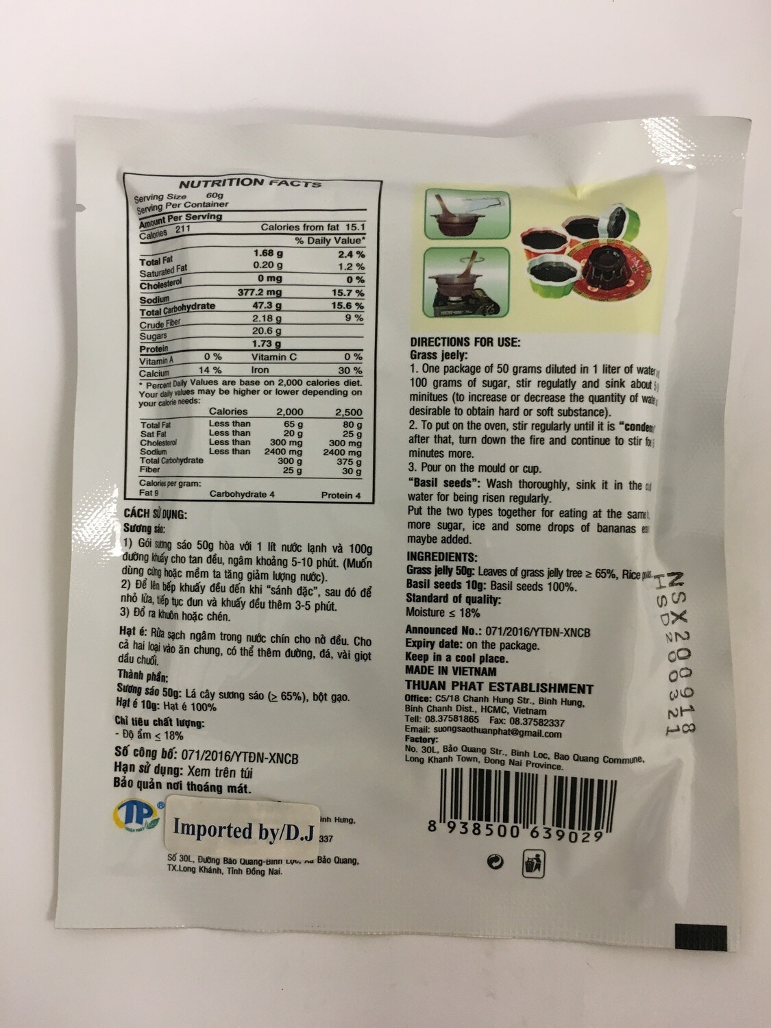 THUAN PHAT GRASS JELLEY - E GRAINS 50X60G