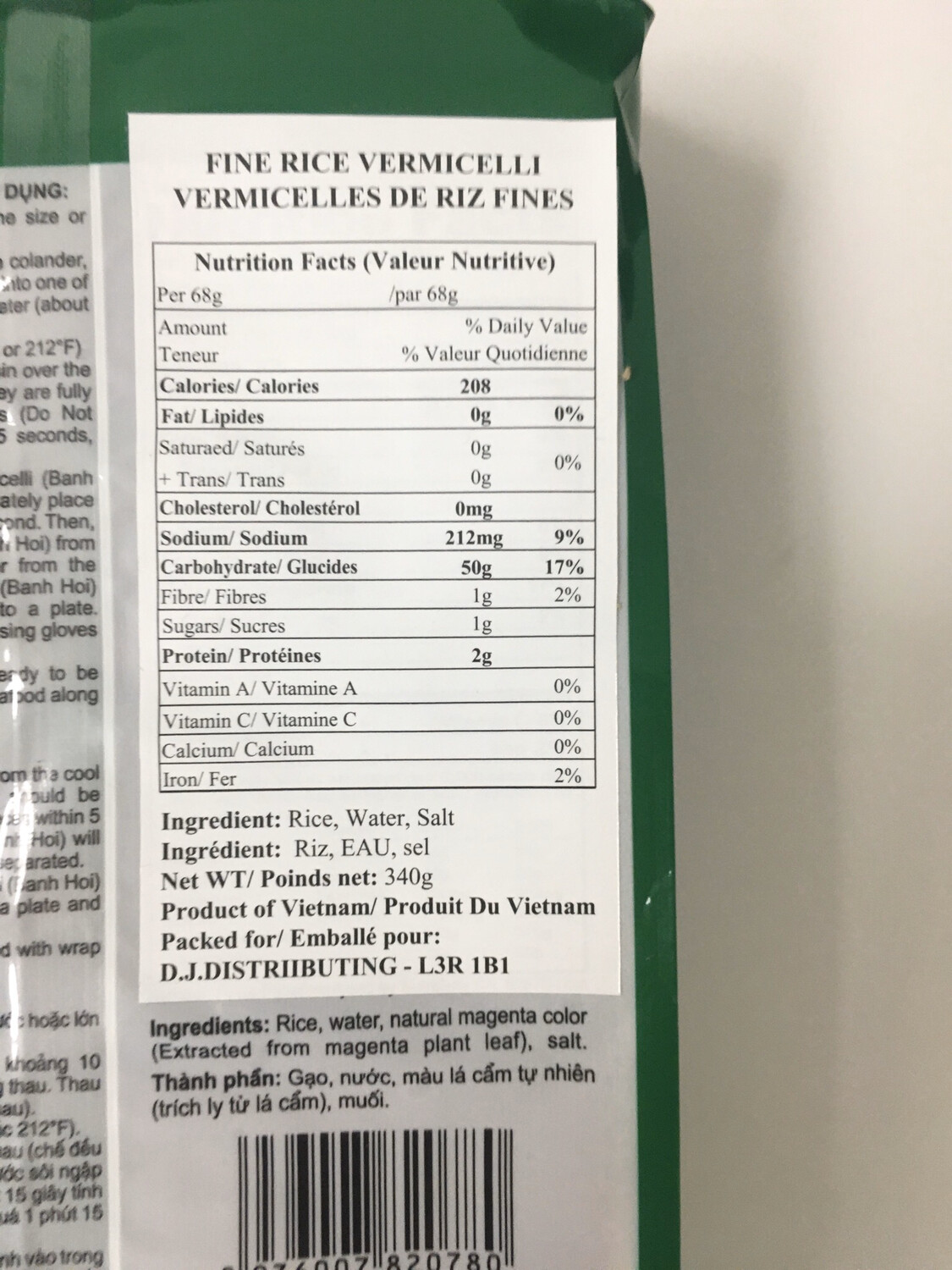 3 CAYTRE
TUFOCO FINE RICE VERMICELLI 
NATURAL MAGENTA COLOR 40X340G