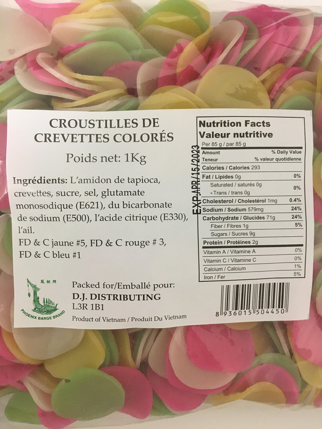 PHOENIX COLOURED SHRIMP CHIPS 10X1KG
