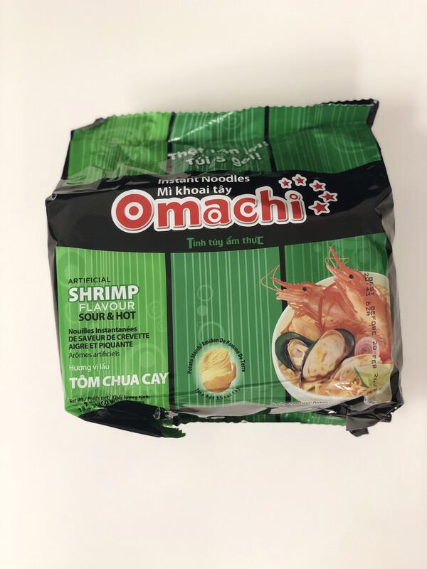 OMACHI INSTANT NOODLES (SHRIMP FLAVOUR SOUR &amp; HOT) 6X5X78G