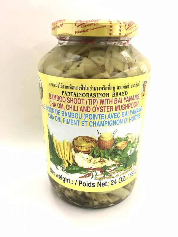 PANTAI BAMBOO SHOOT (TIP) WITH BAI YANANG CHA OM, CHILI AND OYSTER MUSHROOM 12X680G