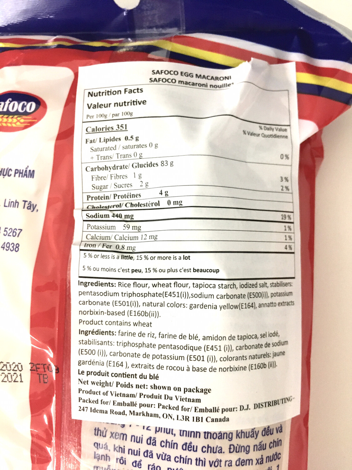 SAFOCO MACARONI 45X200G