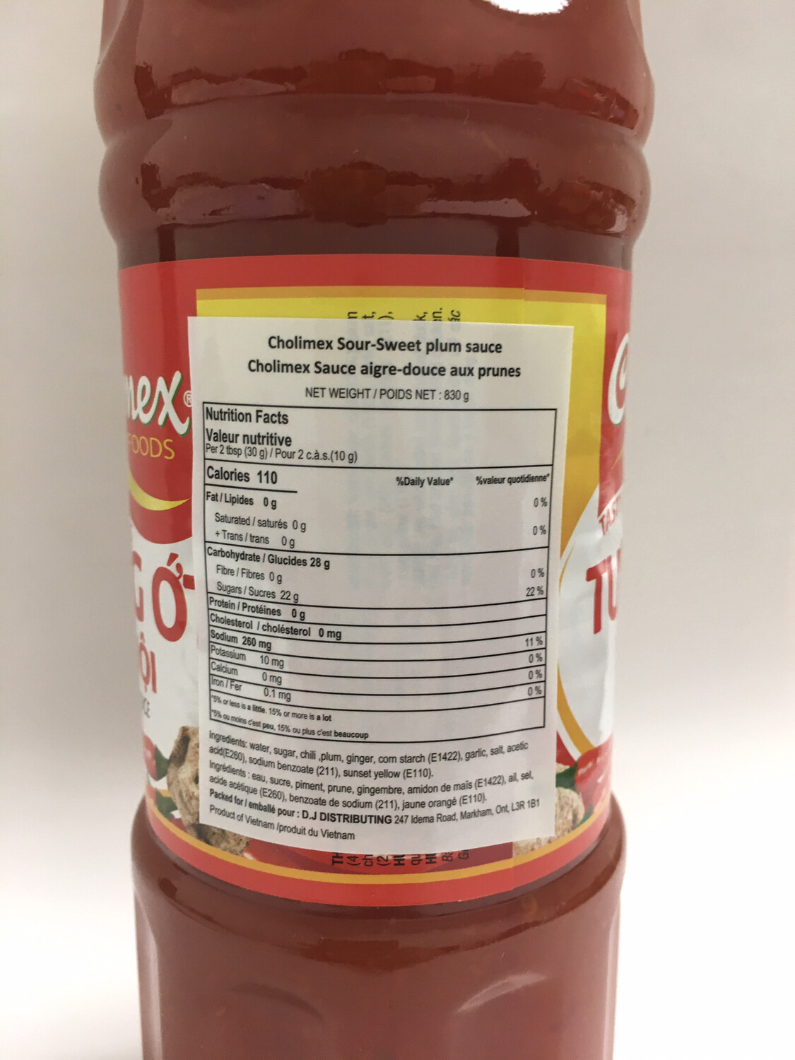 CHOLIMEX PLUM CHILI SAUCE 12X830G