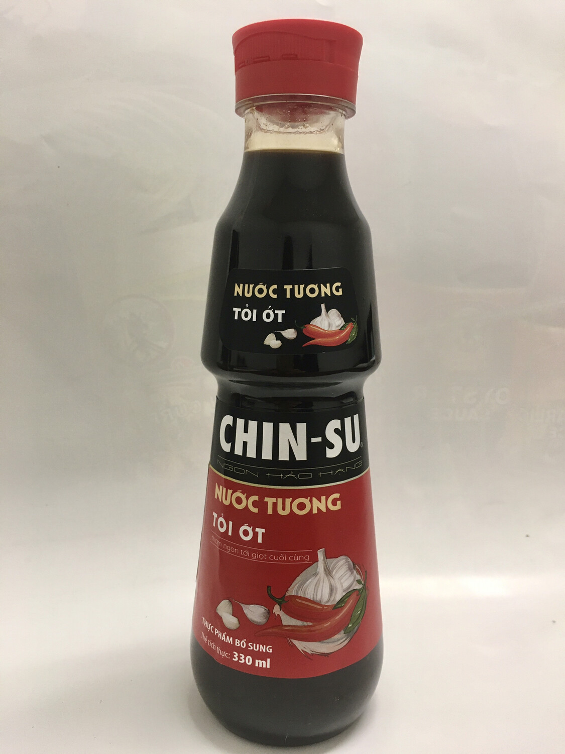 CHIN-SU SOY SAUCE WITH GARLIC 24X330ML