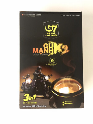 TRUNG NGUYEN G7 X2 3IN1 COFFEE 12 STICKS 24X12X25G